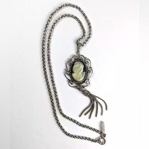 Vintage Whiting & Davis Cameo Necklace